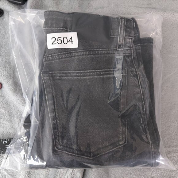 Everlane High Rise Straight Leg Jeans Womens Size 25 Regular Charcoal Wash Black - Picture 13 of 13